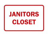 Signs ByLITA Classic Framed Janitors Closet