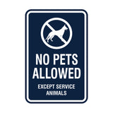 Signs ByLITA Portrait Round No Pets Allowed Except Service Animals Sign