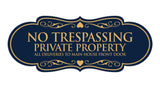 Signs ByLITA Designer No Trespassing Private Property Sign All Deliveries to Main House Front Door Sign
