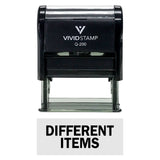 Black DIFFERENT ITEMS Self-Inking Office Rubber Stamp