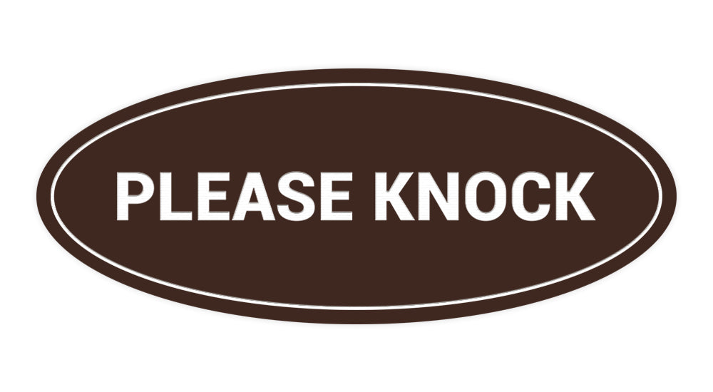 Signs ByLITA Oval Please Knock Sign – All Quality signs-bylita-oval-please-knock-sign-all-quality