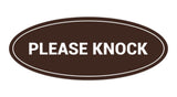 Signs ByLITA Oval Please Knock Sign