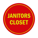 Signs ByLITA Circle Janitors Closet Sign