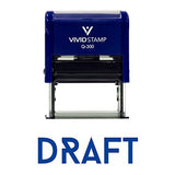 Blue Draft Office Self-Inking Office Rubber Stamp
