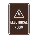 Portrait Round Electrical Room Sign