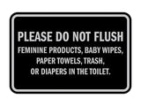 Signs ByLITA Classic Framed Please Do Not Flush Etiquette