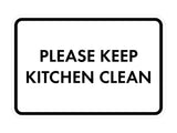 Classic Framed Please Keep Kitchen Clean Wall or Door Sign