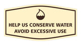 Signs ByLITA Fancy Help Us Conserve Water Avoid Excessive Use Sign