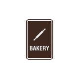 Signs ByLITA Portrait Round Bakery Sign with Adhesive Tape, Mounts On Any Surface, Weather Resistant, Indoor/Outdoor Use