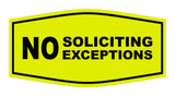 Fancy No Soliciting No Exceptions Sign