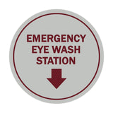 Signs ByLITA Circle Emergency Eye Wash Station Sign with Adhesive Tape, Mounts On Any Surface, Weather Resistant, Indoor/Outdoor Use