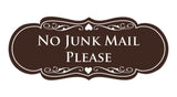 Signs ByLITA Designer No Junk Mail Please Sign