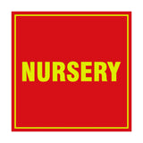 Square Nursery Sign with Adhesive Tape, Mounts On Any Surface, Weather Resistant