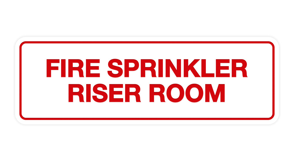 Signs ByLITA Standard Fire Sprinkler Riser Room Sign