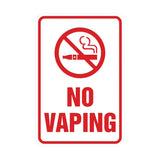 Portrait Round No Vaping Sign