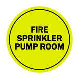 Signs ByLITA Circle Fire Sprinkler Pump Room Sign