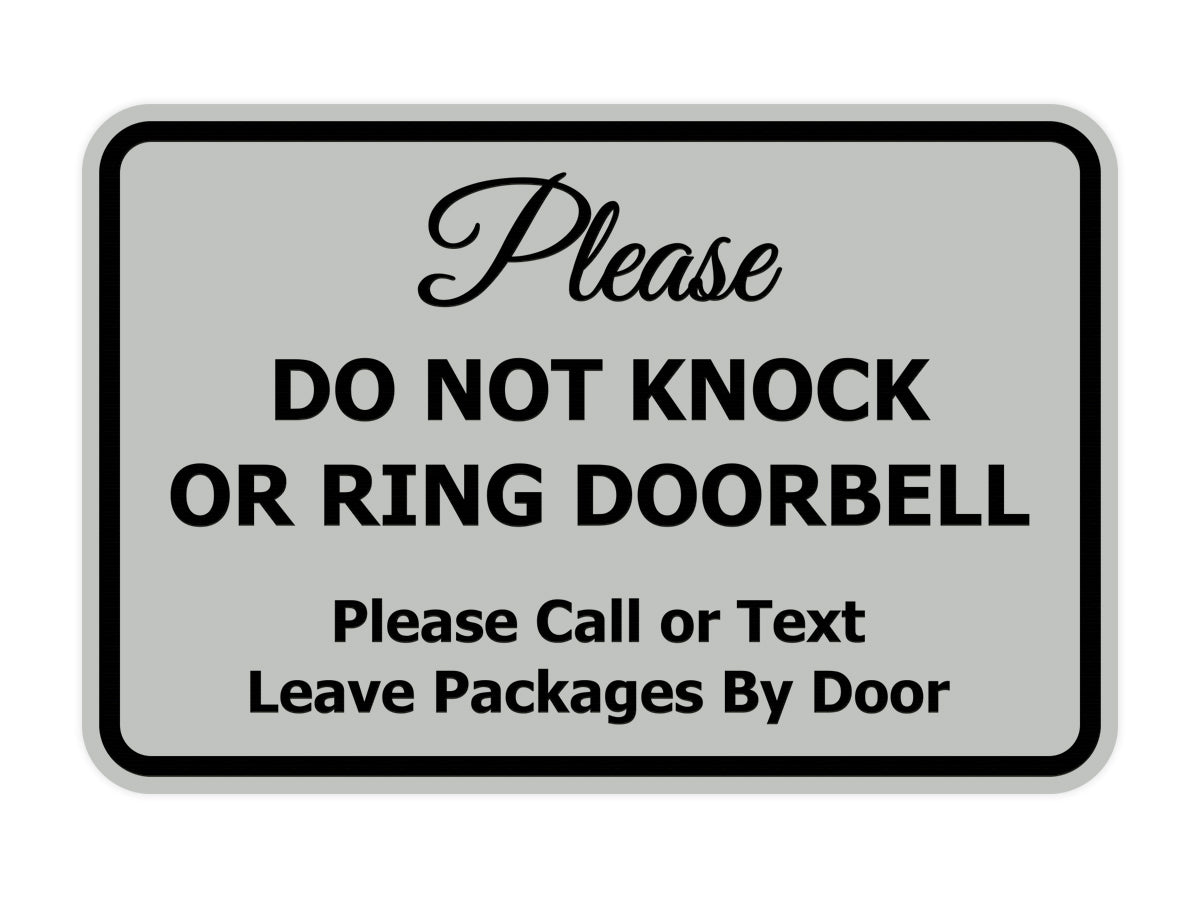 Signs ByLITA Classic Framed DO NOT KNOCK OR RING DOORBELL