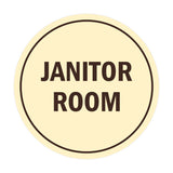 Signs ByLITA Circle Janitor Room Sign