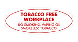 Signs ByLITA Oval Tobacco Free Workplace No Smoking Sign
