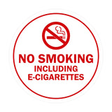Signs ByLITA Circle No Smoking Including E-Cigarettes Sign