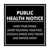 Signs ByLITA Square Public Health Notice Wash Your Hands Sign