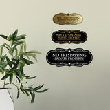 Signs ByLITA Designer No Trespassing Private Property Sign All Deliveries to Main House Front Door Sign