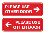 Signs ByLITA Standard Please Use Other Door Sign Set