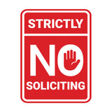 Portrait Round Strictly No Soliciting Wall or Door Sign