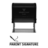 Black PARENT SIGNATURE Self Inking Rubber Stamp