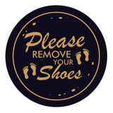 PLEASE REMOVE SHOES Circle Wall Door Sign