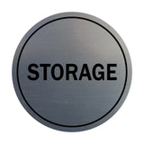 Brushed Silver Signs ByLITA Circle Storage Sign