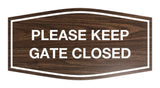 Signs ByLITA Fancy Please Keep Gate Closed Sign
