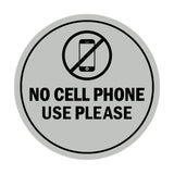 Signs ByLITA Circle No Cell Phone Use Please Sign