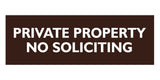 Signs ByLITA Basic Private Property No Soliciting Sign
