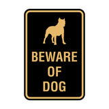 Portrait Round Beware Of Dog Sign
