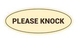 Signs ByLITA Oval Please Knock Sign