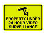 Signs ByLITA Classic Framed Property Under 24 hour video surveillance Sign