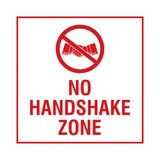 Signs ByLITA Square No Handshake Zone Sign