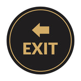 Signs ByLITA Circle Exit-Left Sign