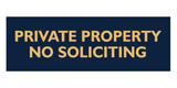 Signs ByLITA Basic Private Property No Soliciting Sign