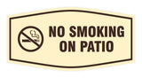 Signs ByLITA Fancy No Smoking on Patio Sign with Adhesive Tape, Mounts On Any Surface, Weather Resistant, Indoor/Outdoor Use