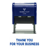 Blue THANK YOU FOR YOUR BUSINESS Self Inking Rubber Stamp
