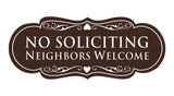 Signs ByLITA Designer No Soliciting Neighbors Welcome Sign