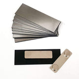 100 (10 Pack ) Bundle 1" X 3" Name Badge Blanks with Magnetic Backing - Brushed Silver - 1,000 pcs