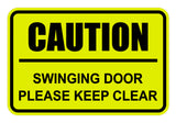 Signs ByLITA Classic Framed Caution Swinging Door Please Keep Clear Sign