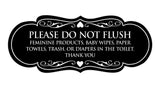 Signs ByLITA Designer Please Do Not Flush Etiqutte Sign
