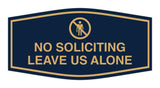 Fancy No Soliciting Leave Us Alone Wall or Door Sign