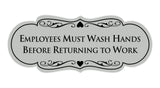 Signs ByLITA Designer Employees Must Wash Hands Before Returning to work Sign