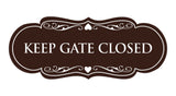 Signs ByLITA Designer Keep Gate Closed Sign