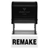 Black REMAKE Self-Inking Office Rubber Stamp